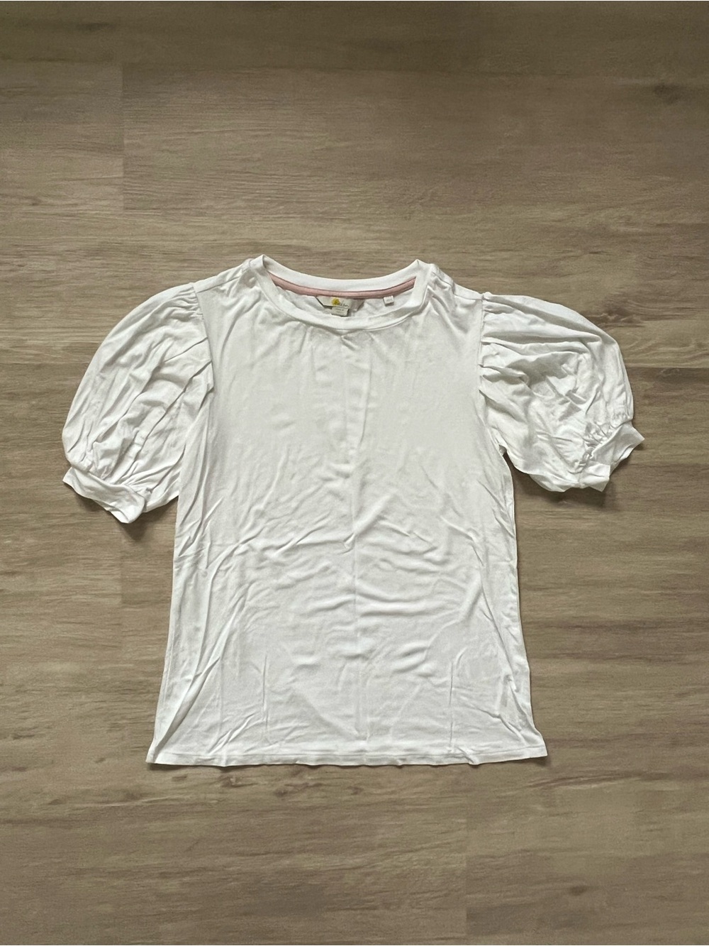 Boden Bright White Puff-Sleeve Short Sleeve Tee 4